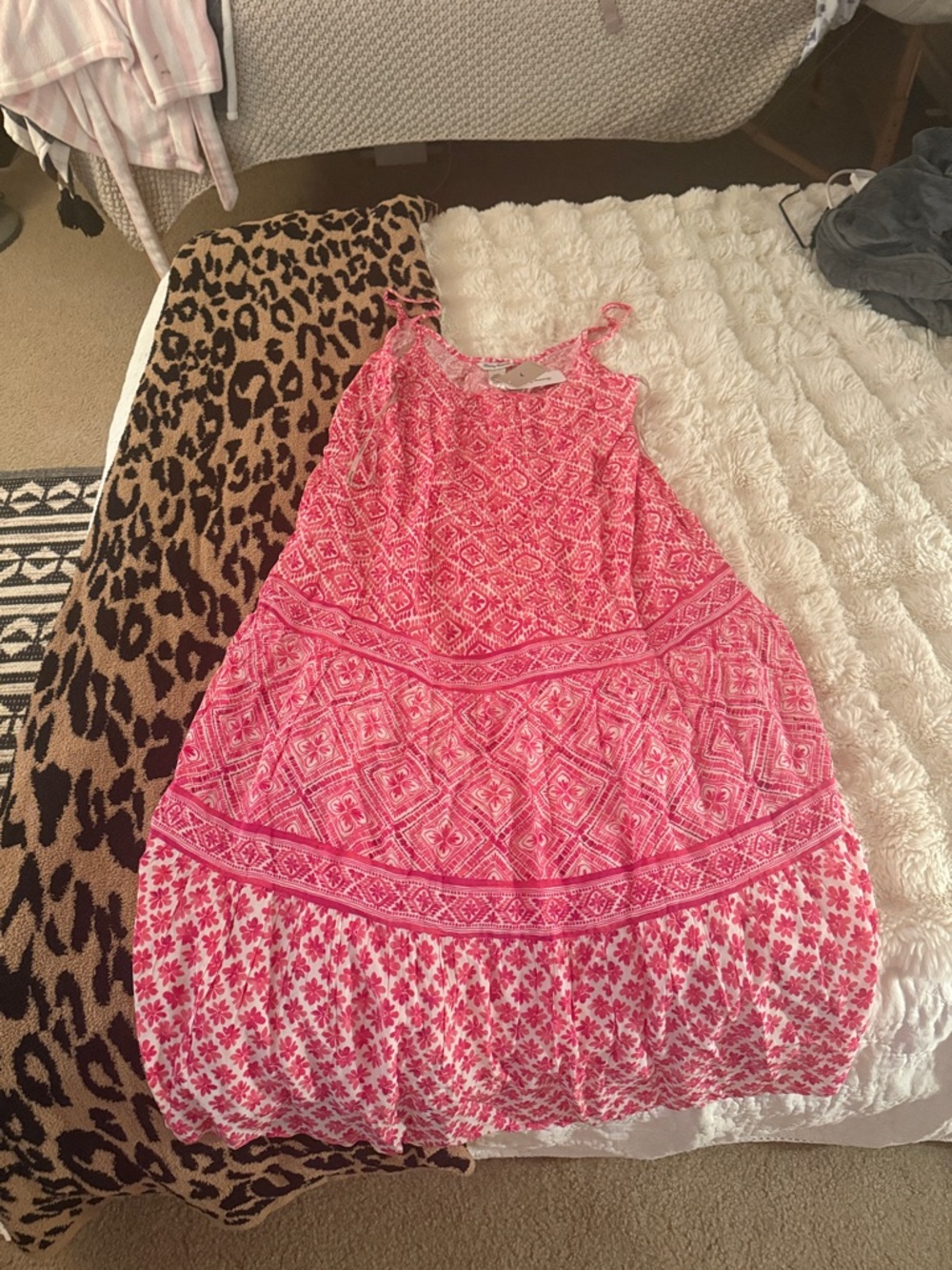 Tommy Bahama Pink Patterned Maxi Sundress